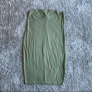 Green tube dress